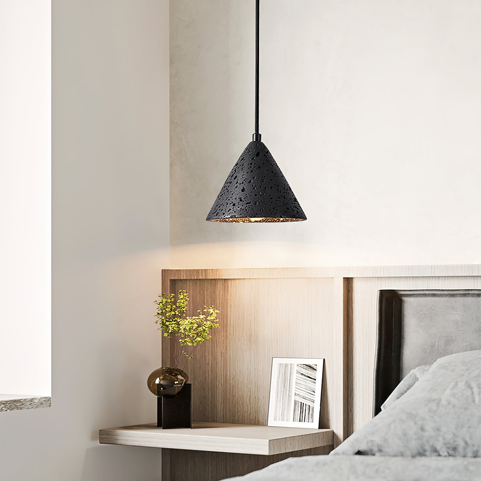 Wabi-Sabi Style Creative Travertine Pendant Light K690