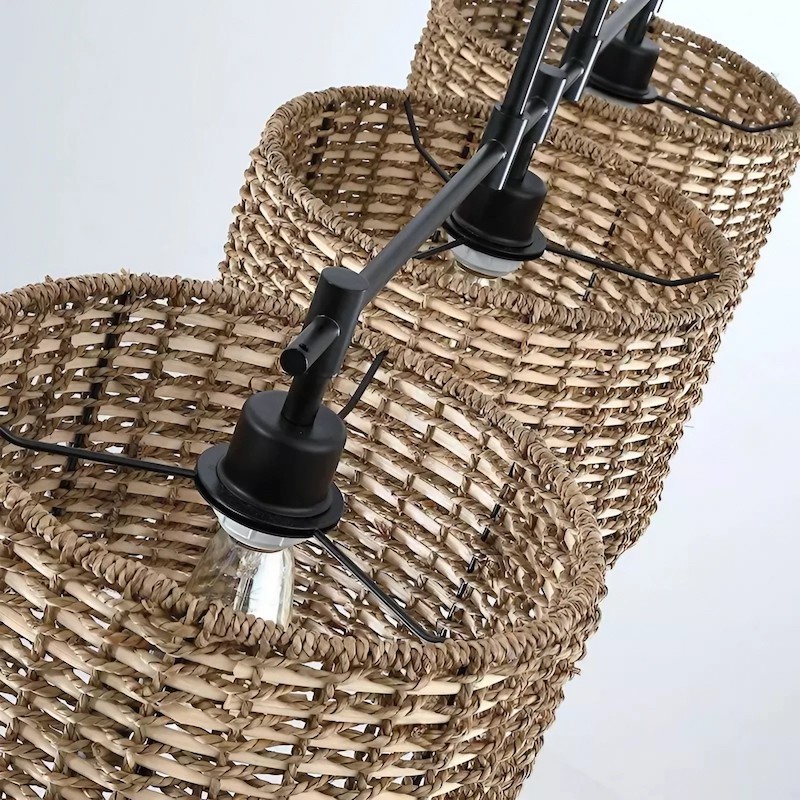 3 Light Dimmable Rustic Drum Chandelier K137