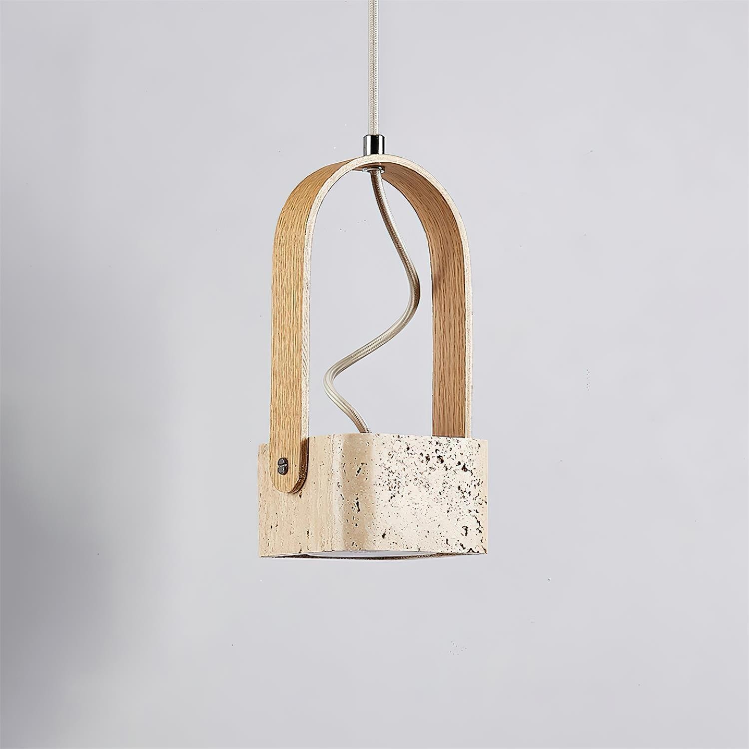 Geometric Yellow Travertine Pendant Lamp K449