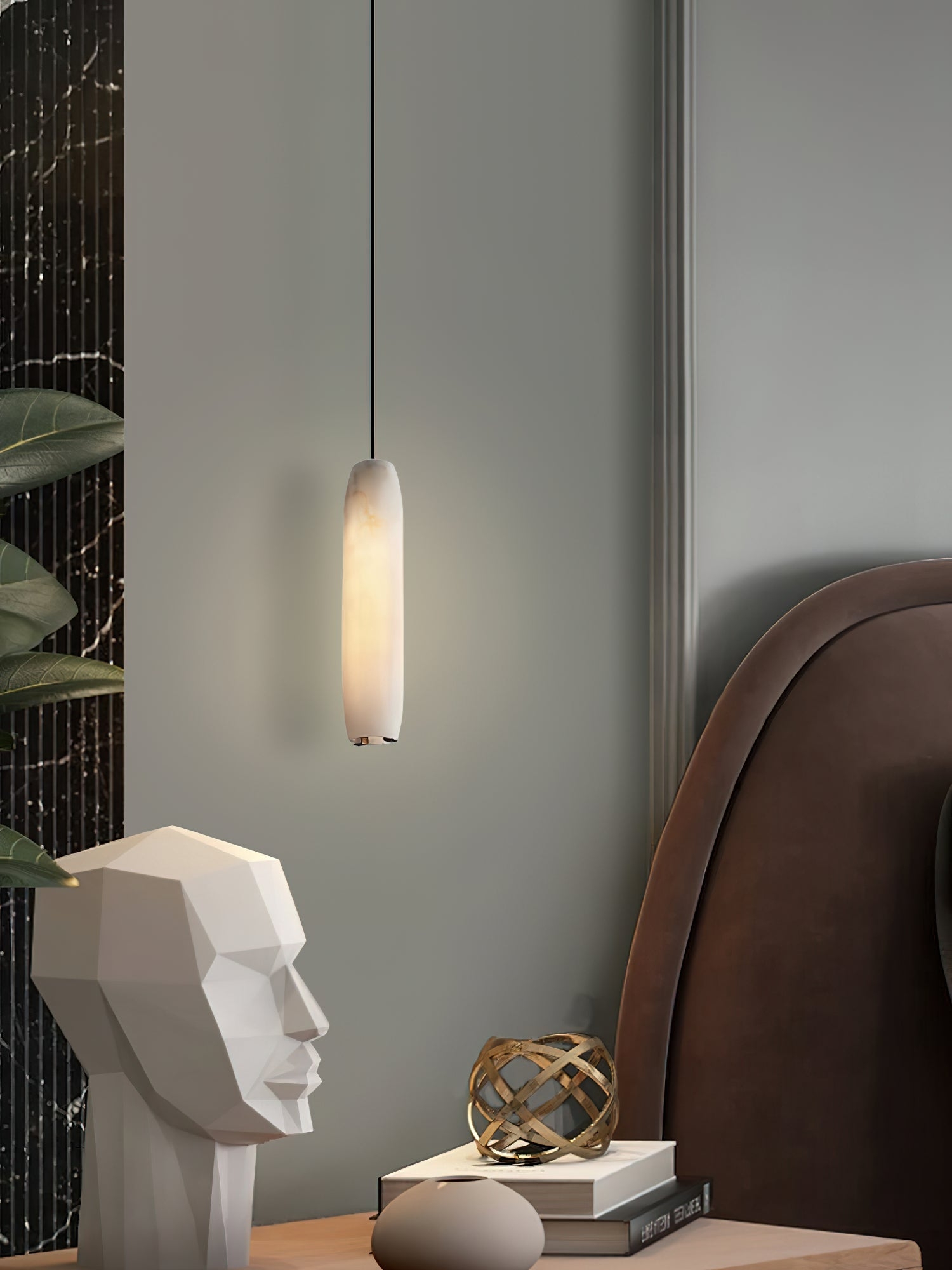 Alabaster Flute Pendant Light D436