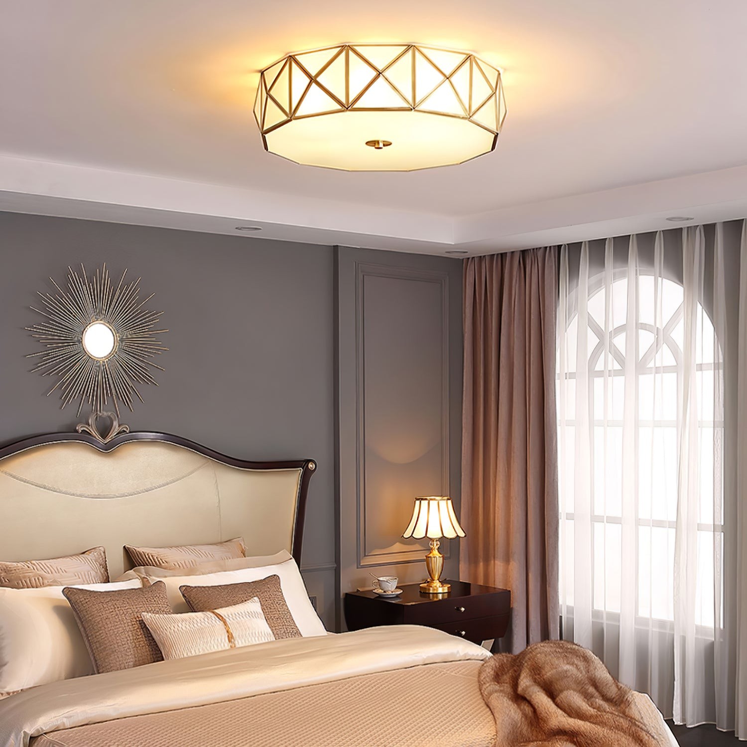 Geometric Shaped Flush Ceiling Light K402