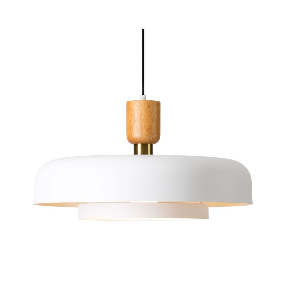 Nordic Double Layers Pendant Light - Minimalist Wood Metal Pendant For Kitchen K1123