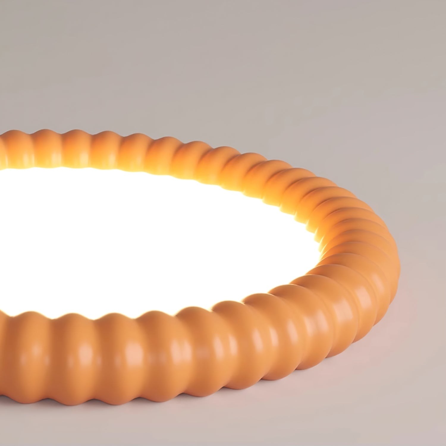 Cream Style Ripple Ring Ceiling Lamp K633