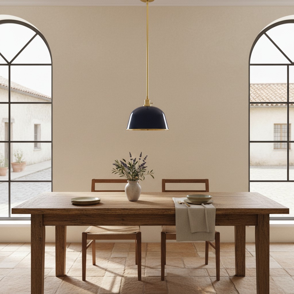 Lirra Metal Dome Pendant Light - Industrial Silhouette Lamp for Kitchens K1763