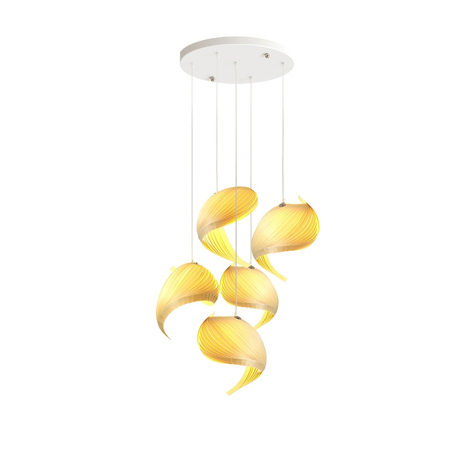 Nautilus Wing Wood Veneer Pendant Light