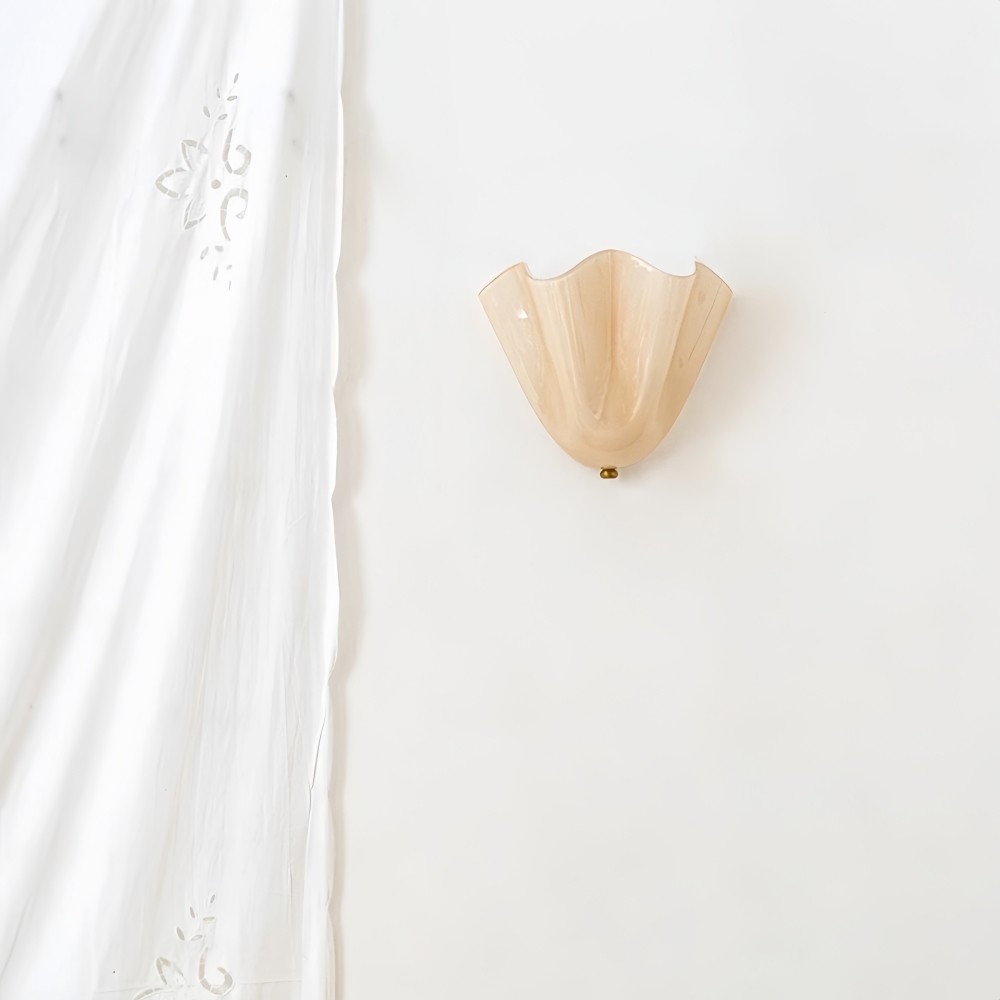 Bellina Retro Fluted Glass Wall Sconce - Mid-century Modern Vera Wall Lamp for Hallway K891