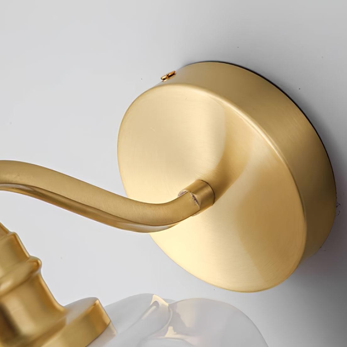 Retro Brass and Glass Wall Lamp K422