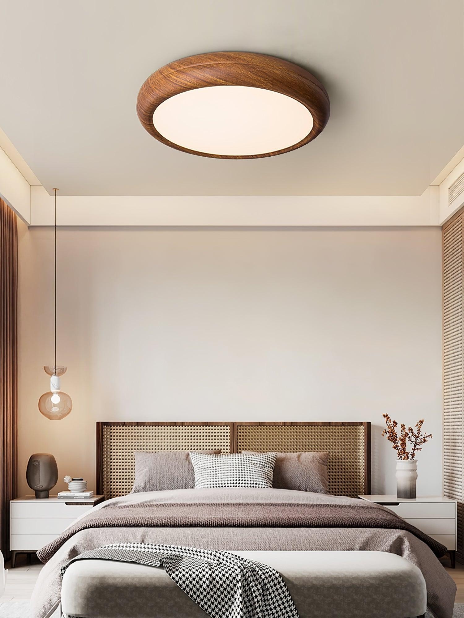 Wood Grain Round Ceiling Lamp K776