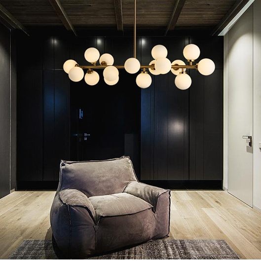 Opal Glass Ball Chandelier
