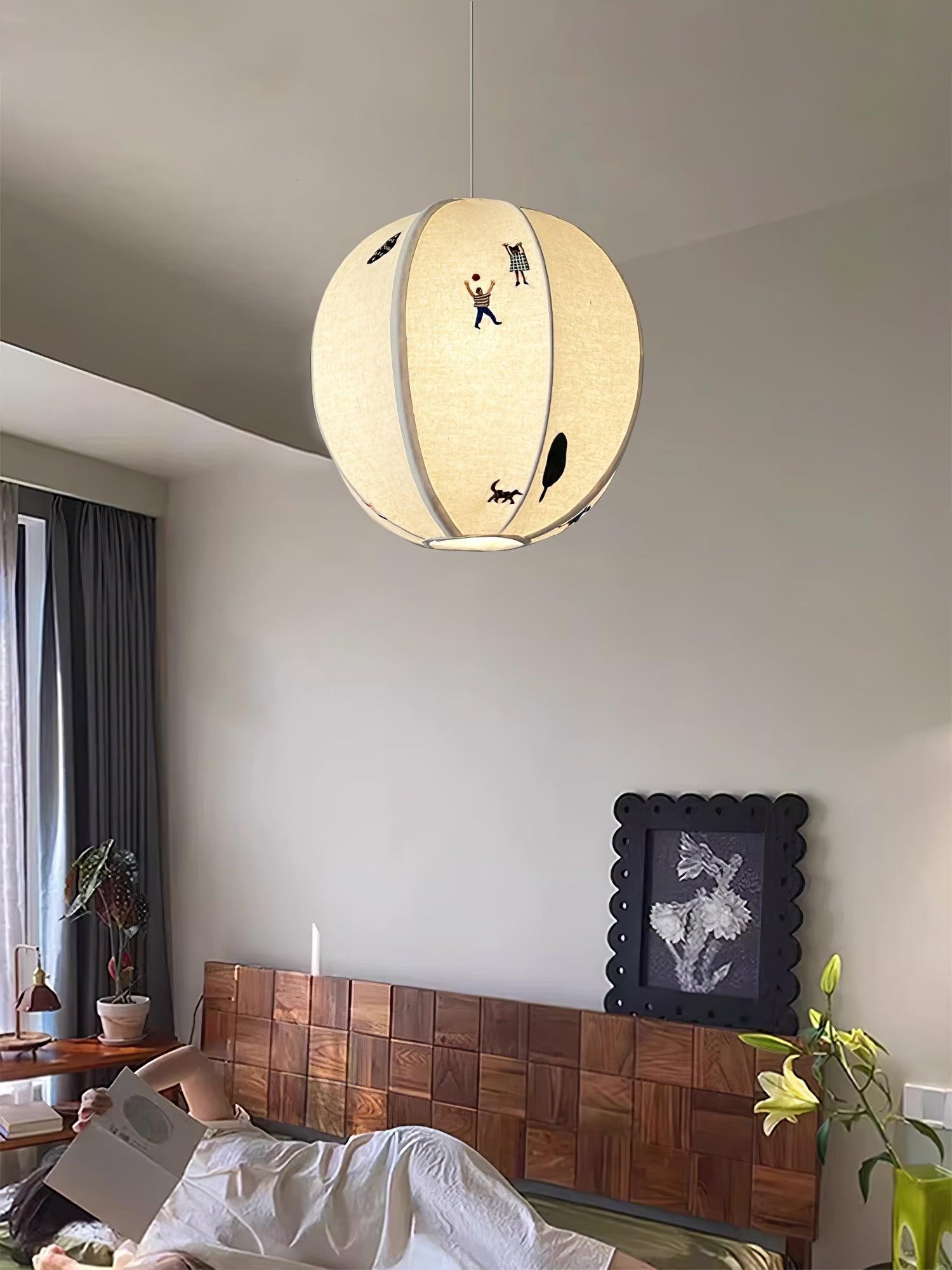 Park Embroidered Textile Pendant Lamp K576
