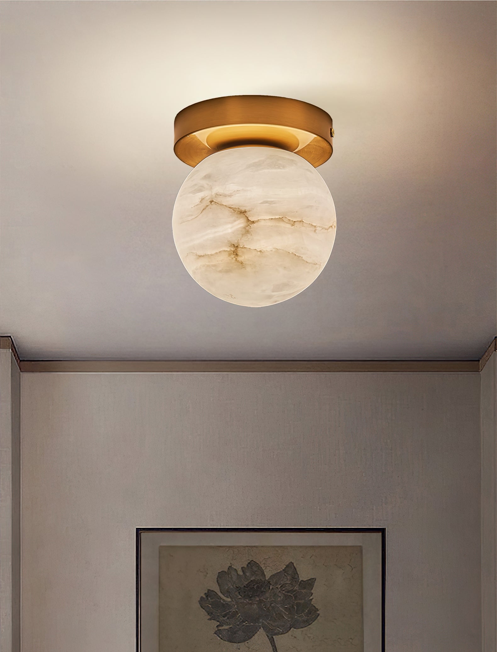 Melange Alabaster Ceiling Light D496