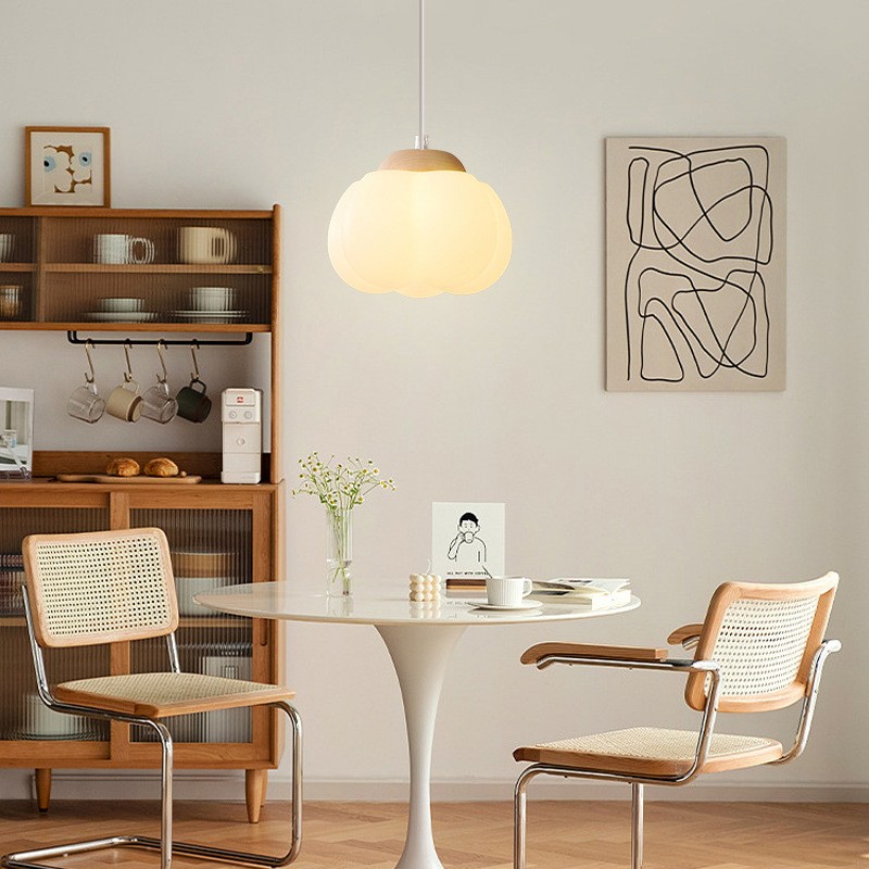 Art Deco Bauhaus Style Wooden Pendant Lamp K36