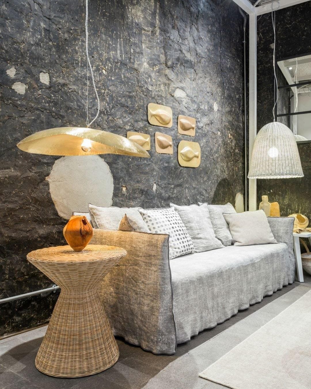 Hammered Brass Suspension Light K1205