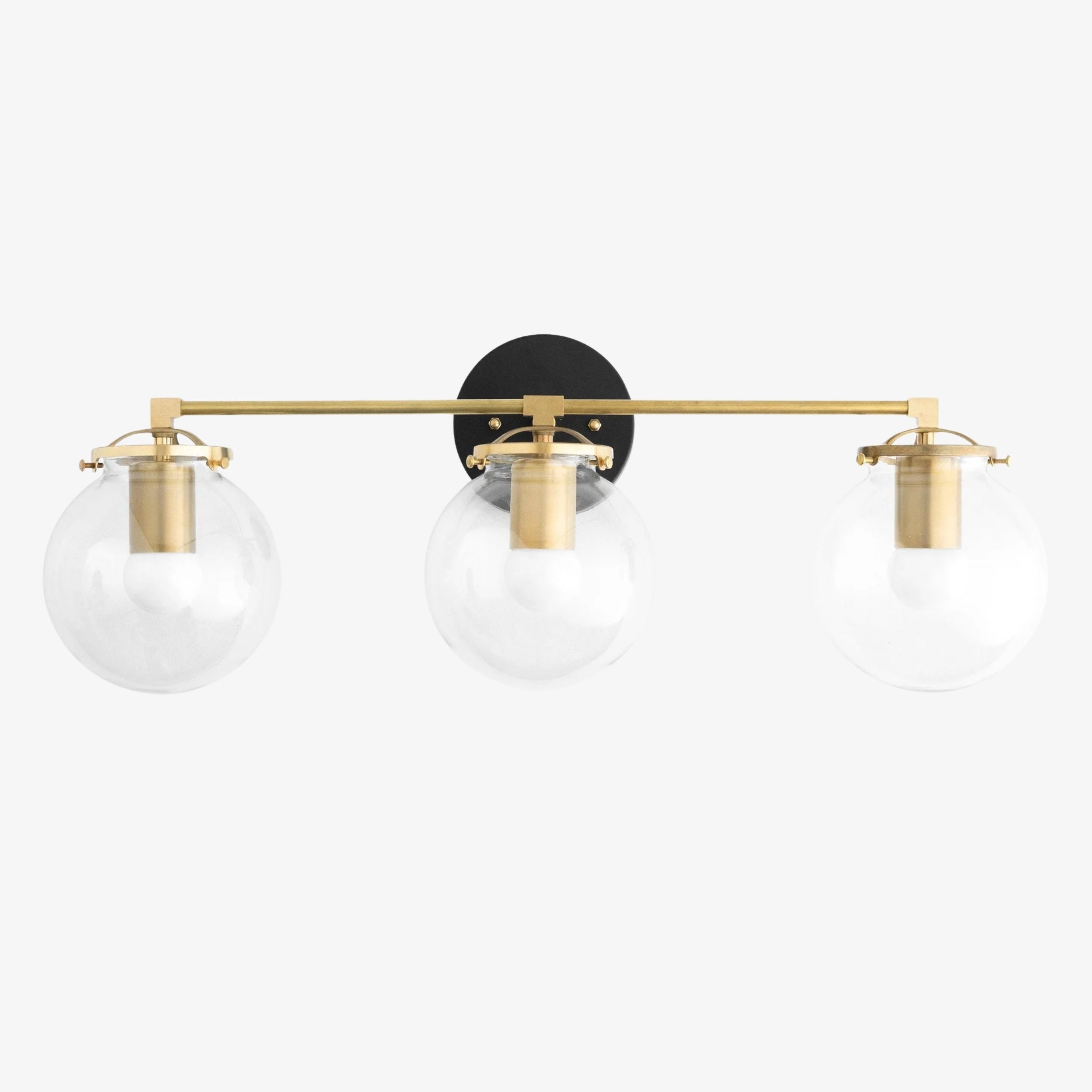 Glorica Glass 3 Shade Globe Vanity Light - Soft Bathroom Light Fixture K1453
