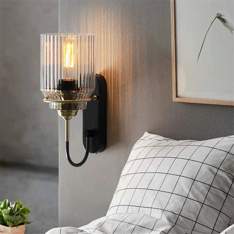 Nordic Columnar Glass Mirror Front Wall Lamp K545