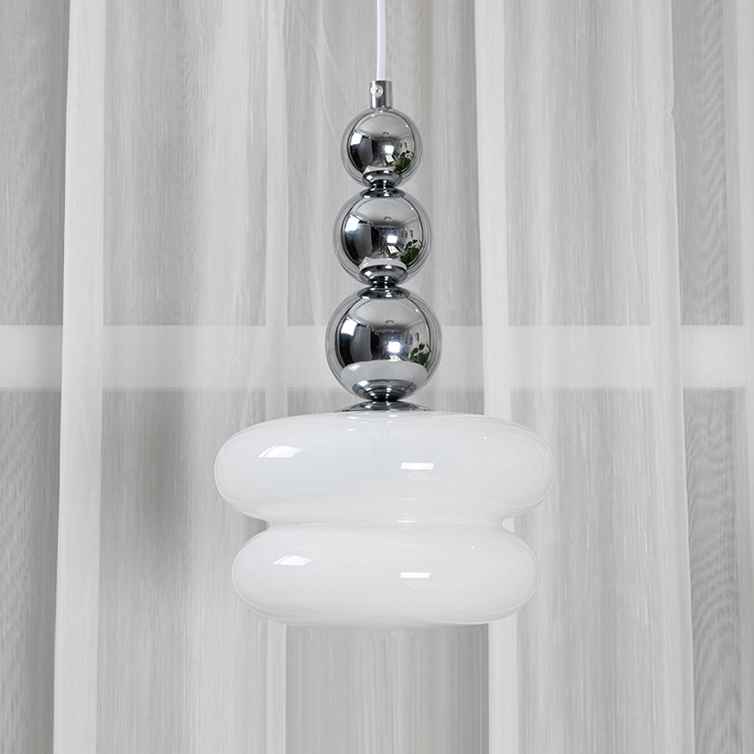Contemporary Nordic Glass Ball Hoist Pendant Light For Living Room K524
