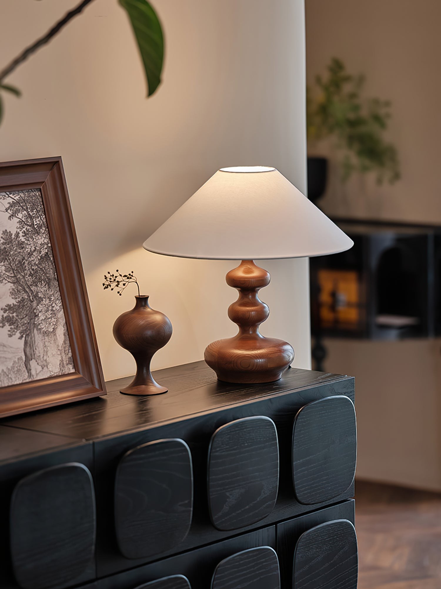 Nordic Retro Solid Wood Table Lamp K340
