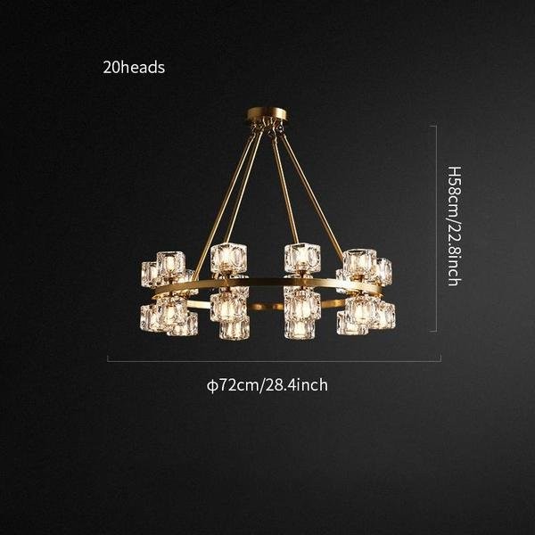 Crystal Round Chandelier/Brass Crystal Series