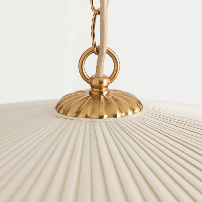 Savara Pleated Shade Pendant - Modern Silk-Inspired Hanging Light for Dining K1661