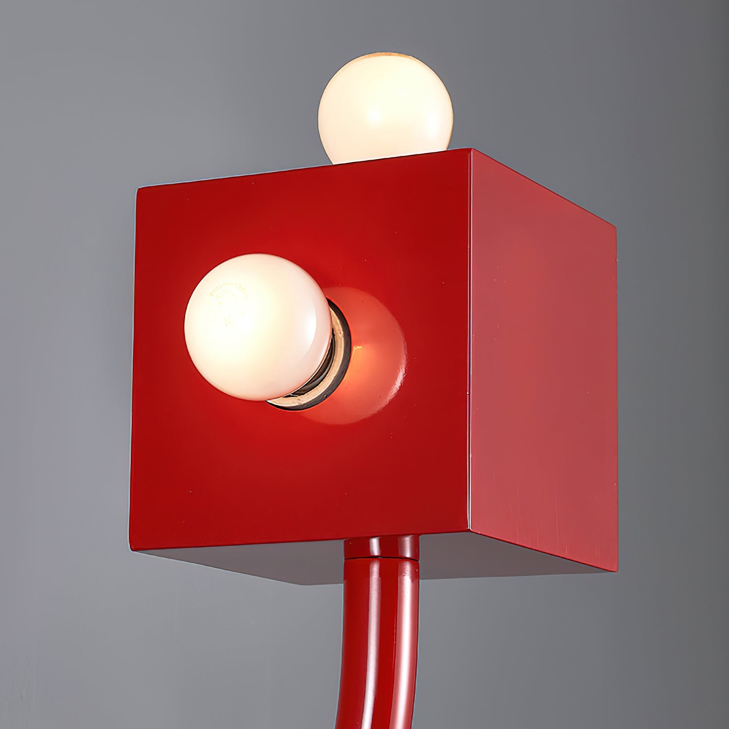 Red Cube Metal Wall Lamp K616