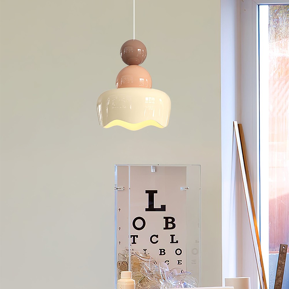 Cream Sunny Rain Doll Resin Pendant Light K146