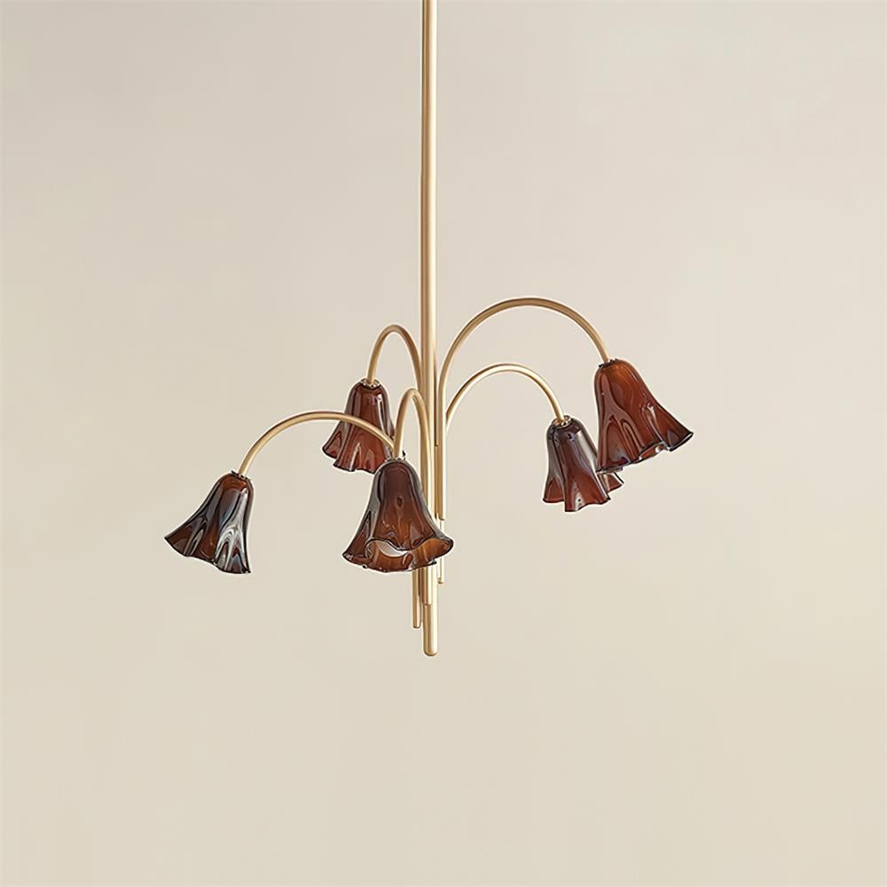 Bellina Artistic Glass Chandelier – Elegant Versatile Vera Lighting K1134