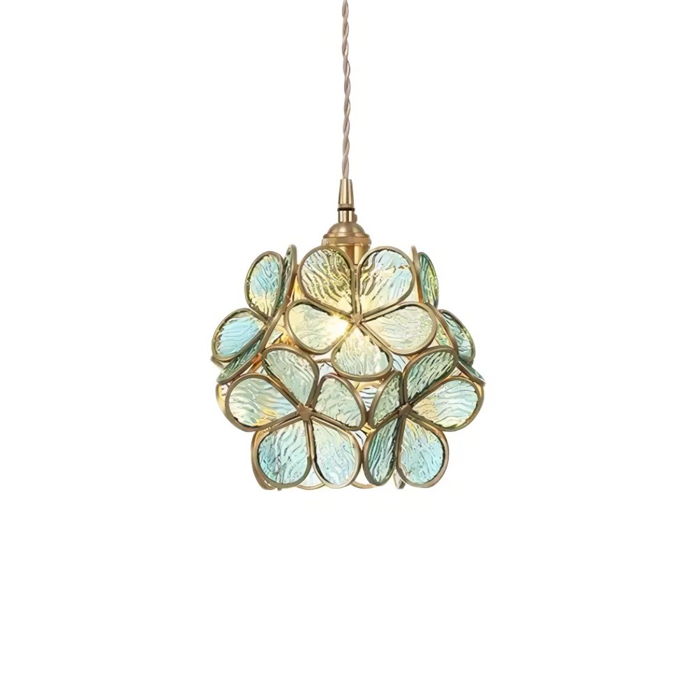 Flower Petal Glass Pendant Light