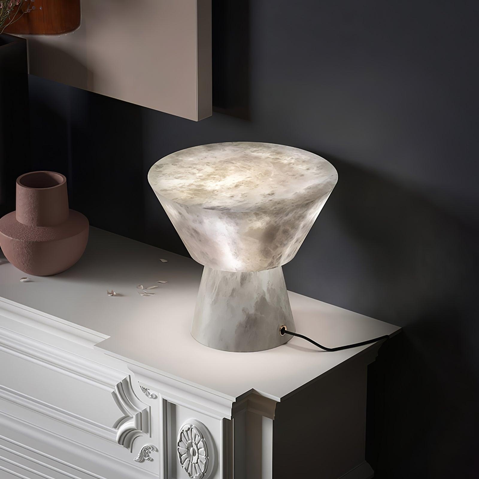 Beta Marble Alabaster Table Lamp D386