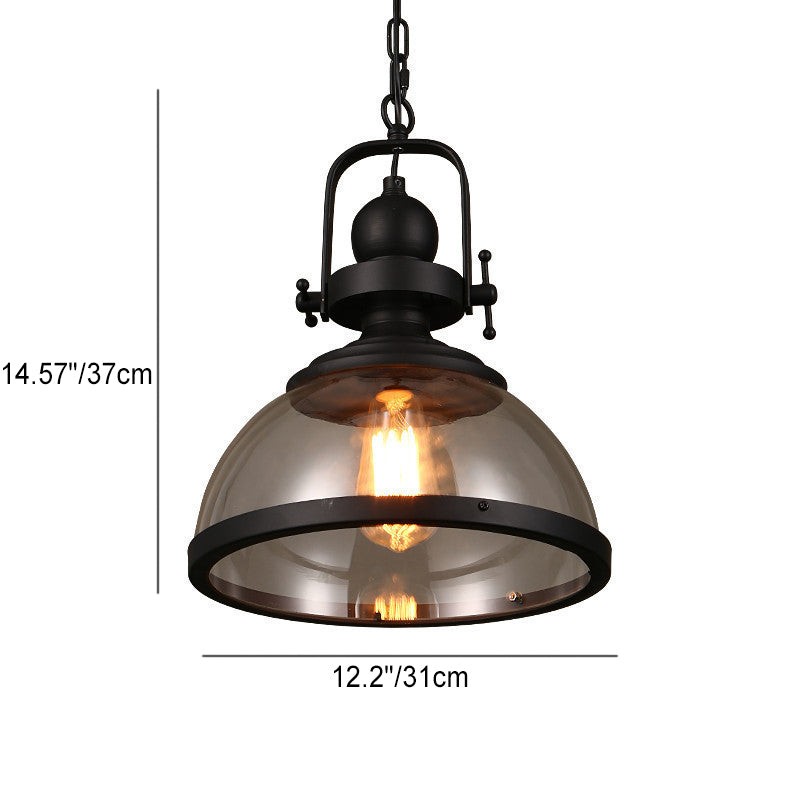 Modern Industrial Style Dome Glass Pendant Lamp K331