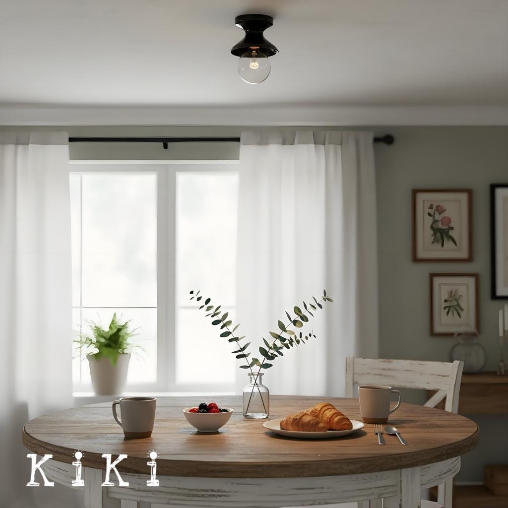 Dravin Bowl Ceramic Ceiling Light - Minimalist Colorful Ceiling Lamp for Kitchen K2351