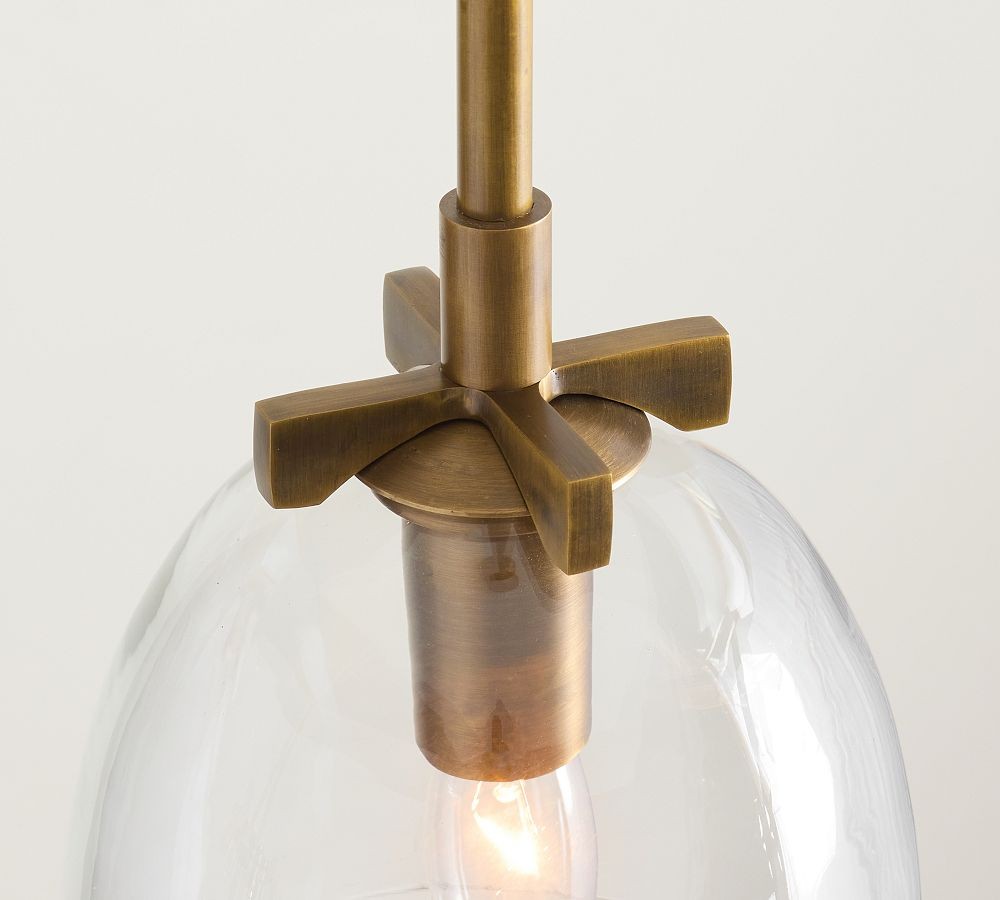 Auria Clear Glass Pendant Light - Stylish Dome Pendant Lamp for Kitchen and Lounge K1290