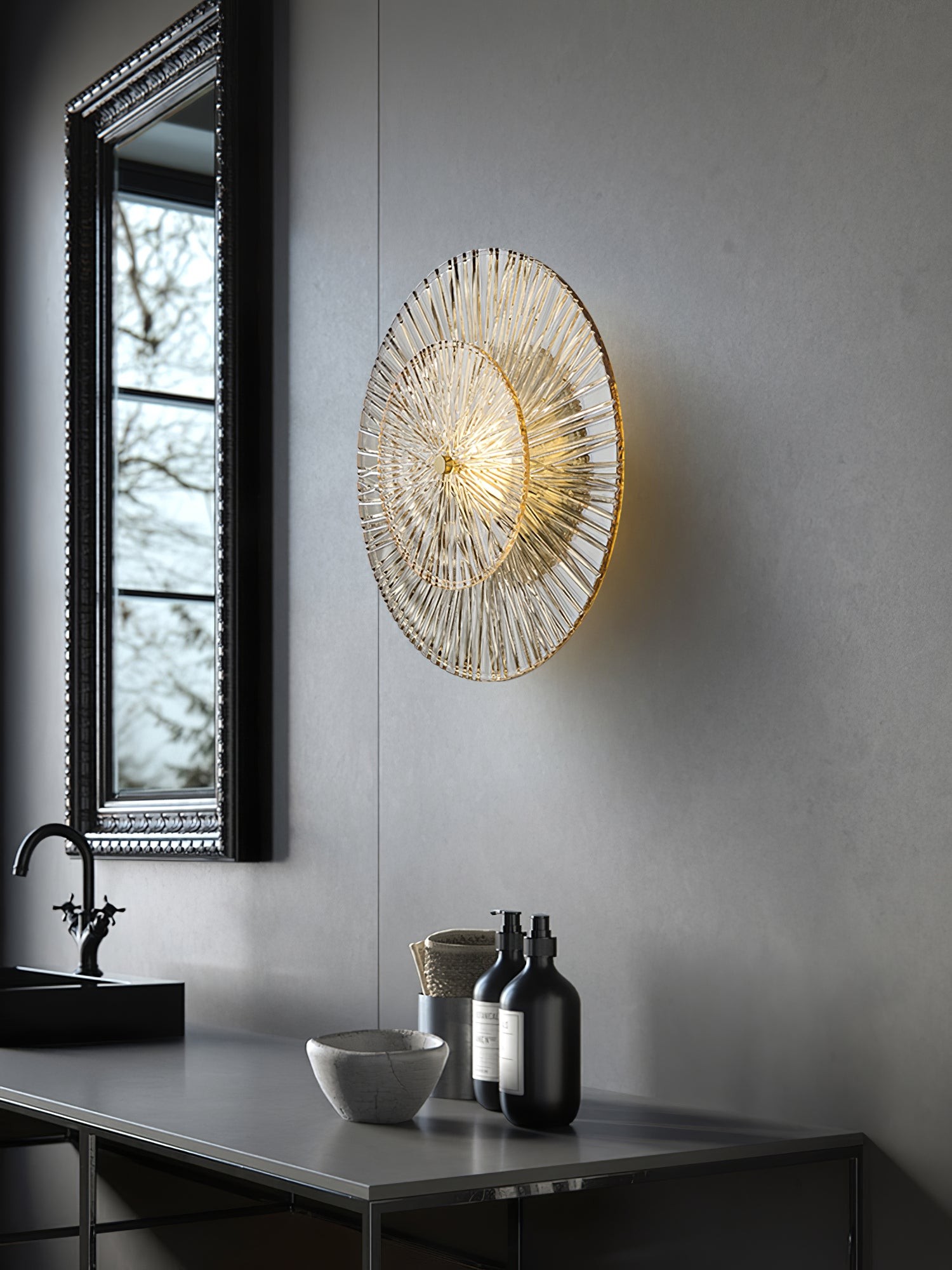 Modern Creative Round Crystal Wall Lamp K648