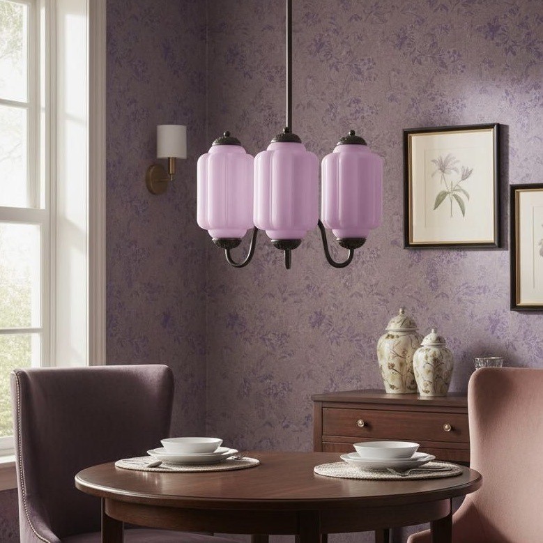 3 Lights Eloise Glass Chandelier for Living Room K947