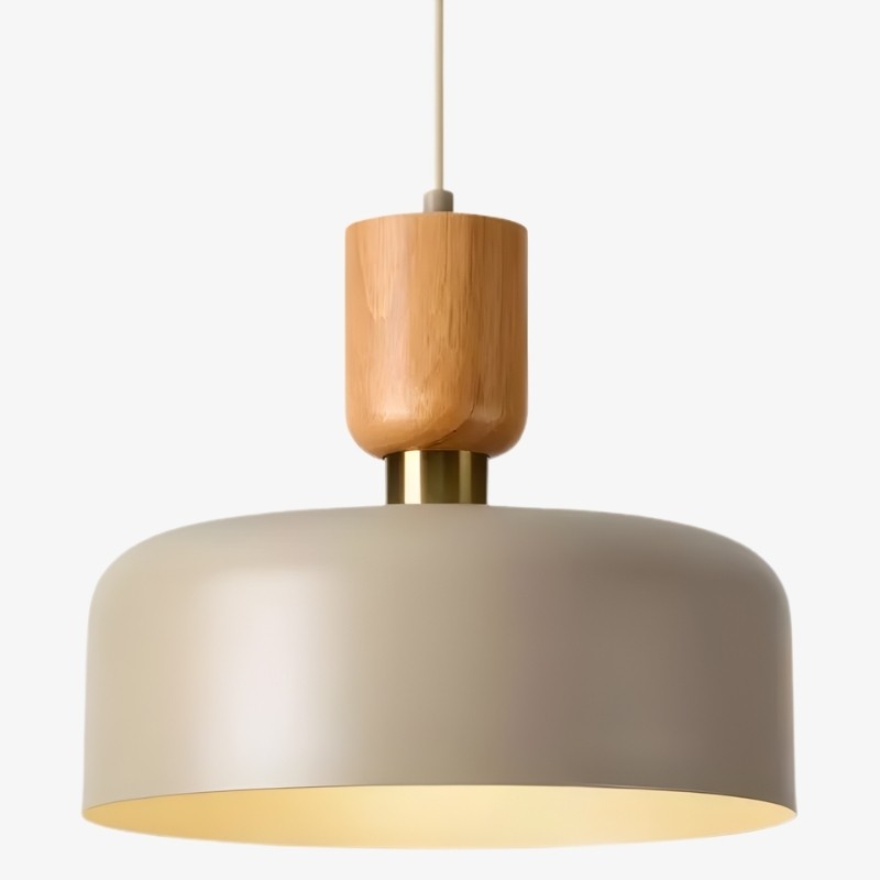 Nordic Double Layers Pendant Light - Minimalist Wood Metal Pendant For Kitchen K1123