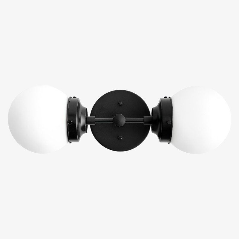 Lumio Globe Modern Geometric Sconce - Two Light Bathroom Vanity Lighting K1488