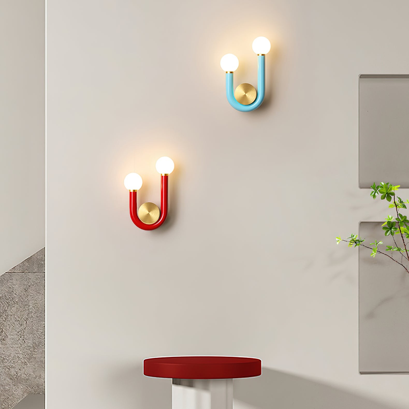 Creative U Shaped Double Head Wall Lamp K695