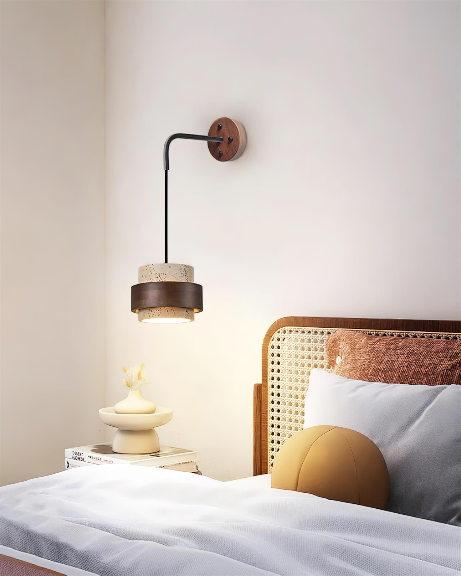 Cole Travertine Wall Lamp D70