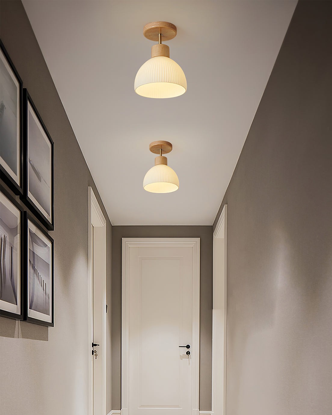 Nordic Wood Style LED Ceiling Lamp K270
