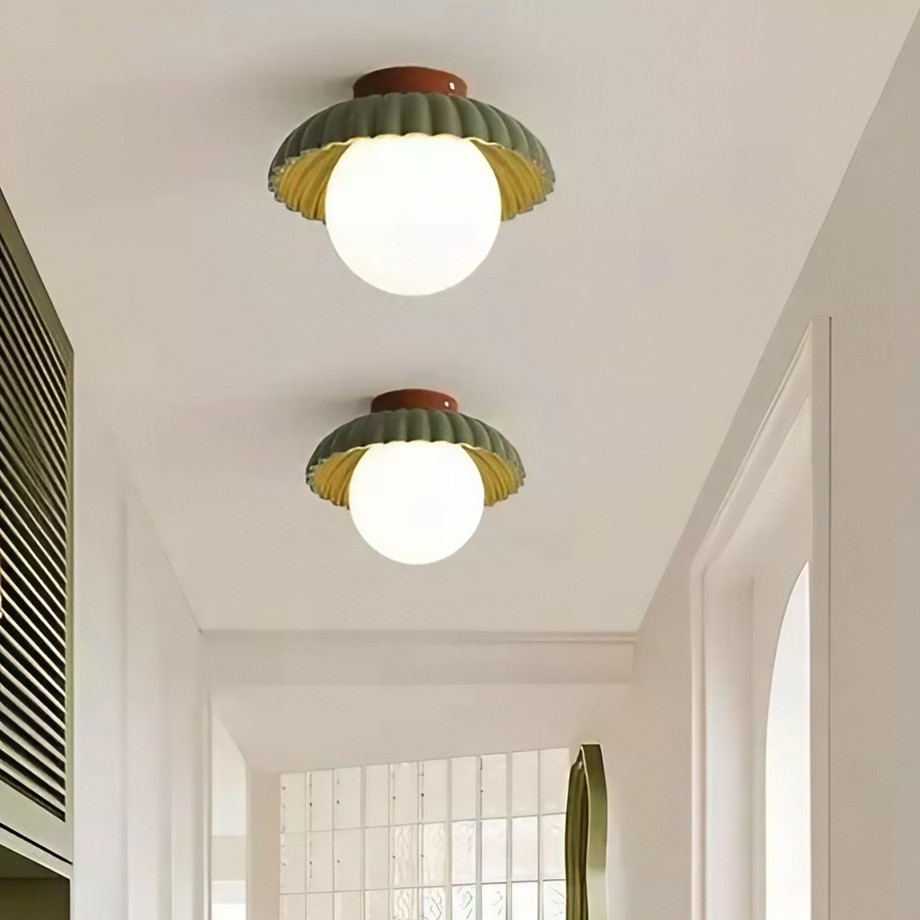 Alien Cream Ceiling Light - Resin Flower Ceiling Lamp for Living Room and Kitchen K227