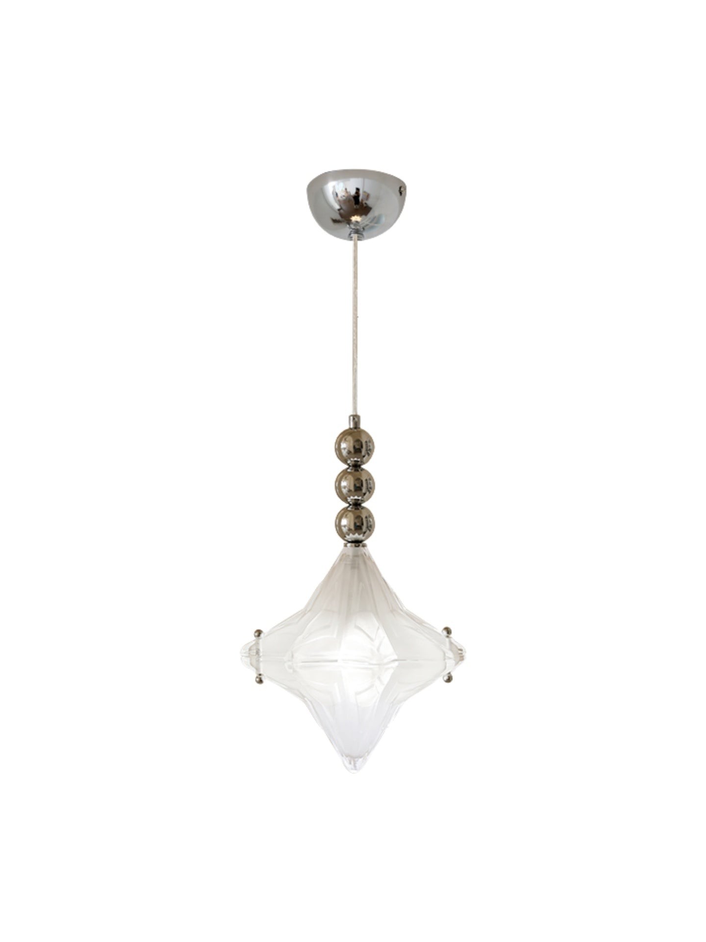 Art Deco Astris Elara Star Pendant Light - Frosted Glass Pendant with Geometric Style K1583