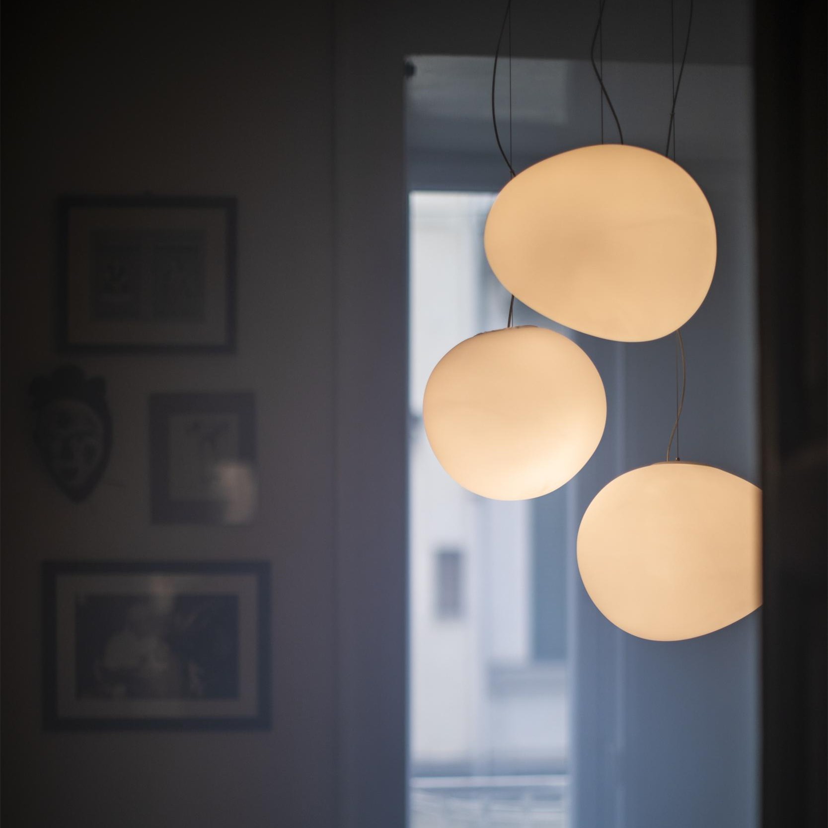 Pebble Shape Pendant Light - Nordic Glass Pendant light for Dining Room K797