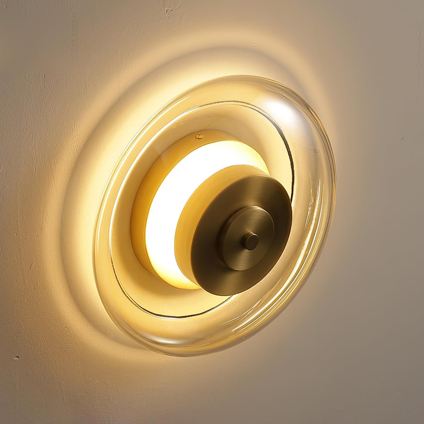 Postmodern Brass Glass Wall Lamp K618