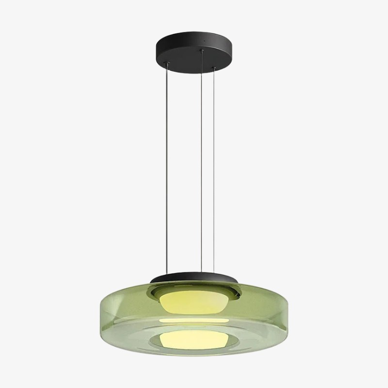 Nora Contemporary Multi-Layer Glass Pendant Lamp - Adjustable Hanging Light for Living Room or Kitchen Island K1697