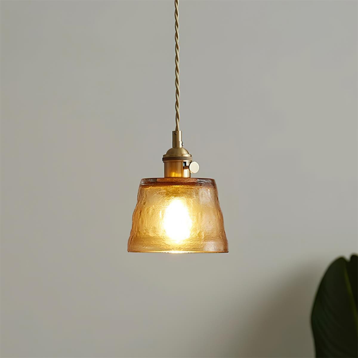 Retro Small Cup Glass Pendant Lamp K305