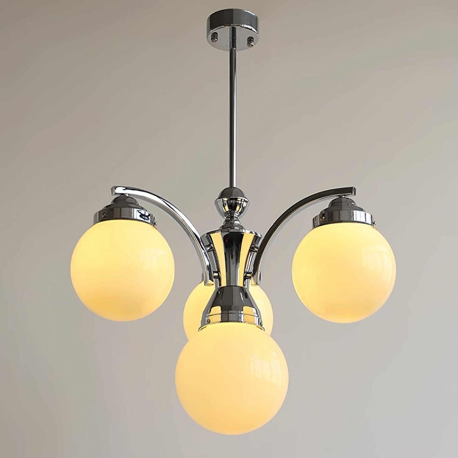 French Elegant Glass Orb Chandelier K596