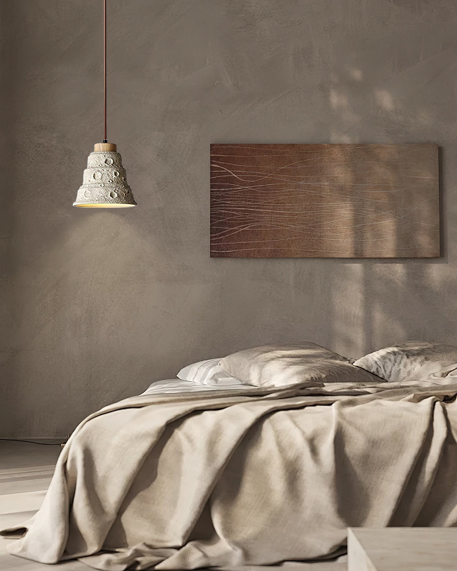 Japanese Wabi Sabi Cement Bell Shape Pendant Light K877