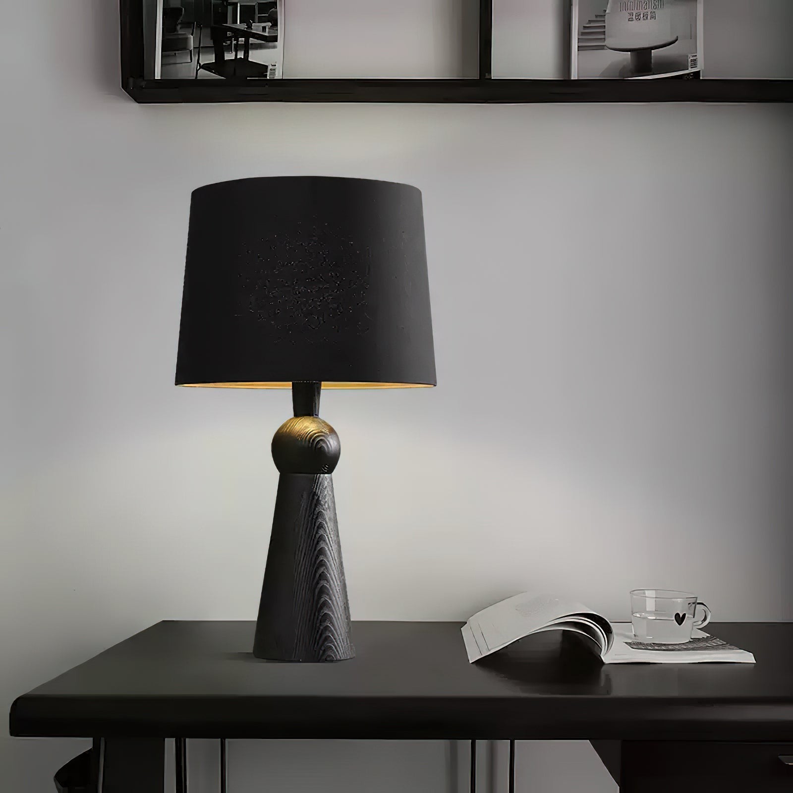 Nordic Retro Solid Wood Fabric Table Lamp K256