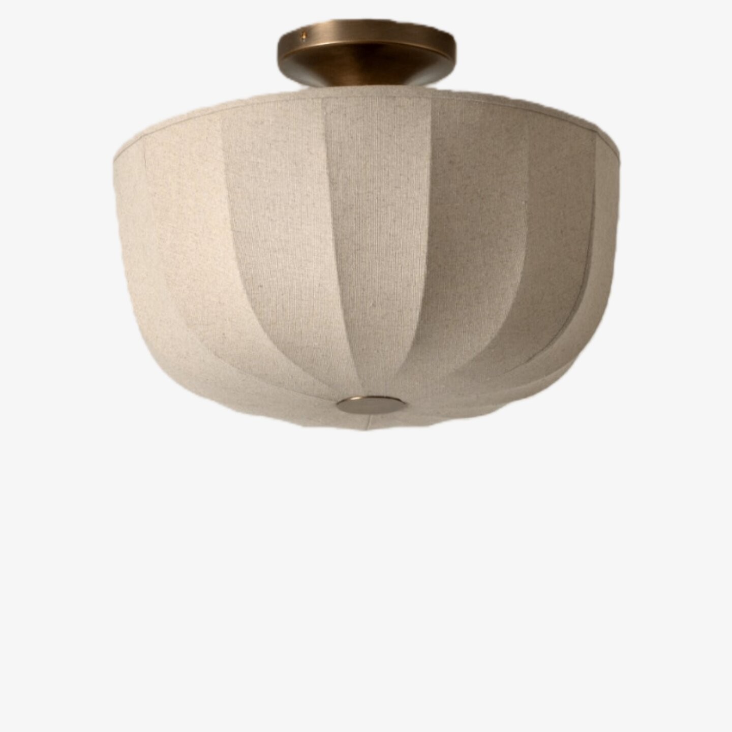 Loomis Linen Flush Mount Ceiling Light - Modern Fabric Shade for Living Room K2057