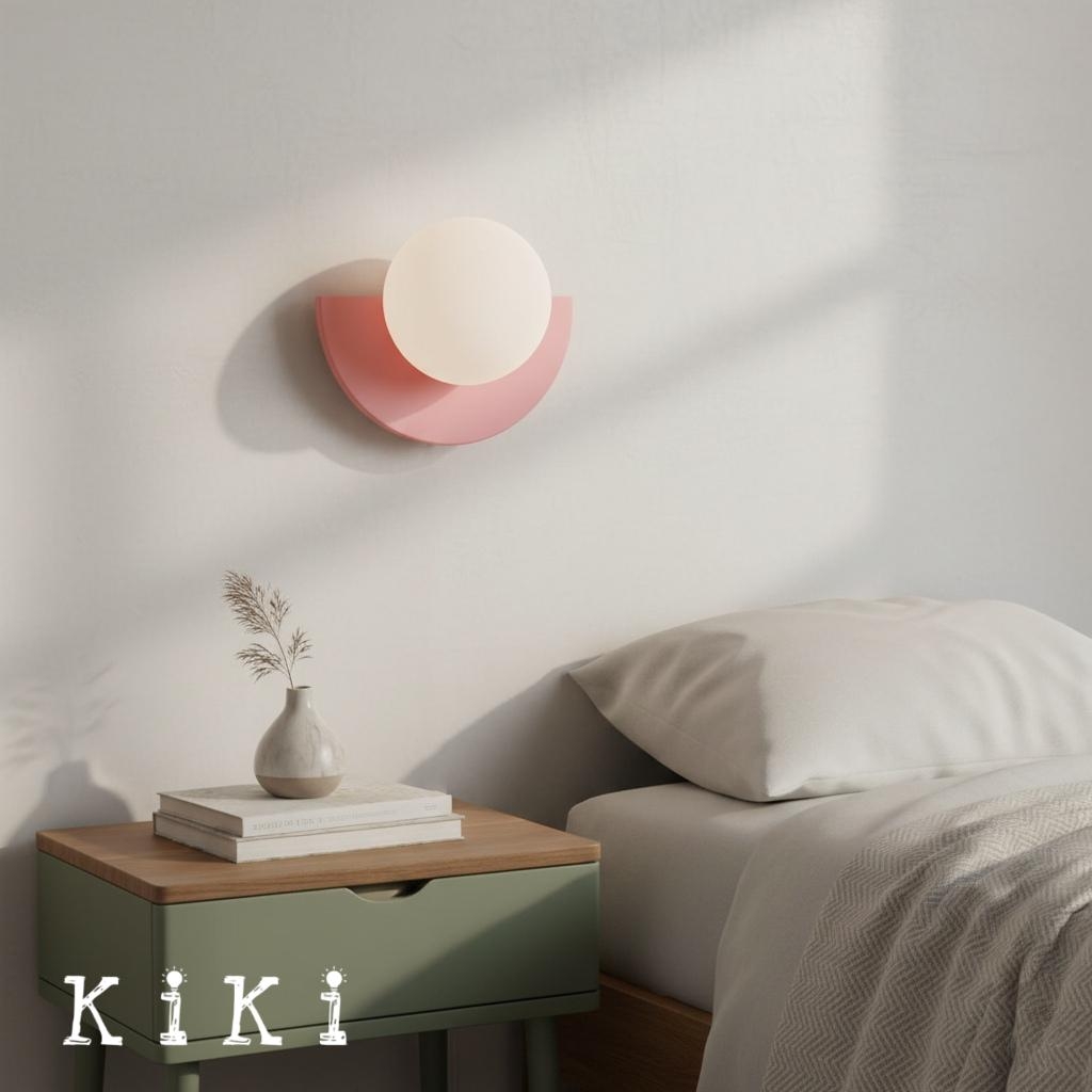 Nordic Candy Glass Orb Wall Lamp - Modern Colorful Sconce for Bedroom and Living Room K167