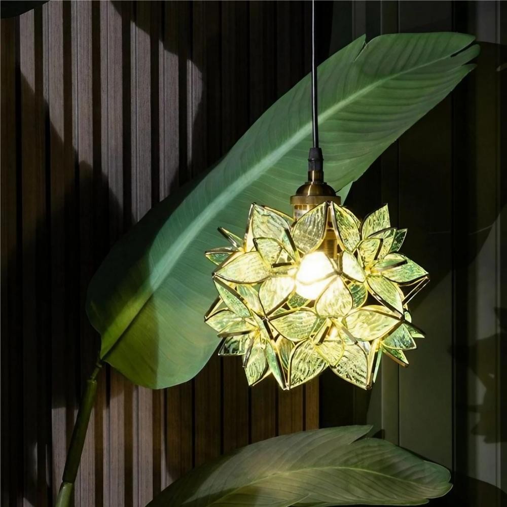 Decorative Hand Blown Flower Glass Pendant Light K29